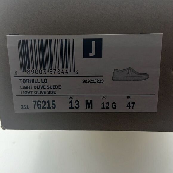 Clarks Torhill LO Light Olive Suede Men's Casual Lace Up Moccasins 76215 Men‎ 13 - Picture 5 of 11